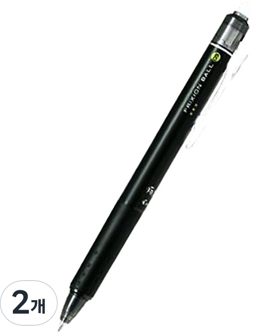 프릭션 노크식 중성펜 0.5mm, black, 2개