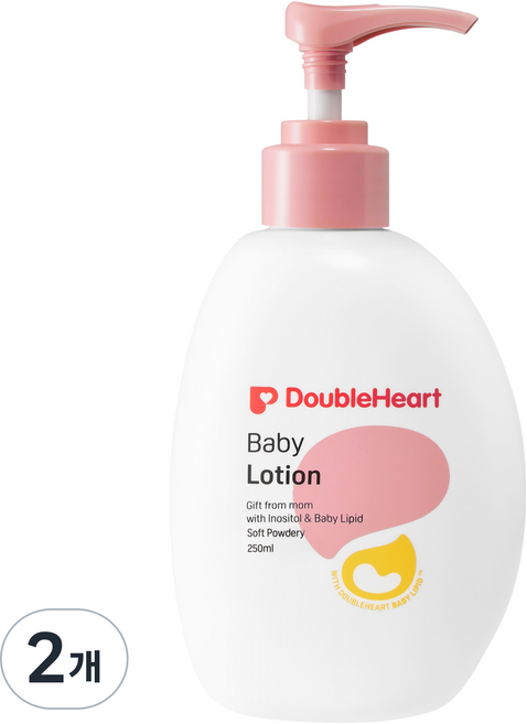 더블하트 베이비 로션 소프트 파우더리, 250ml, 2개