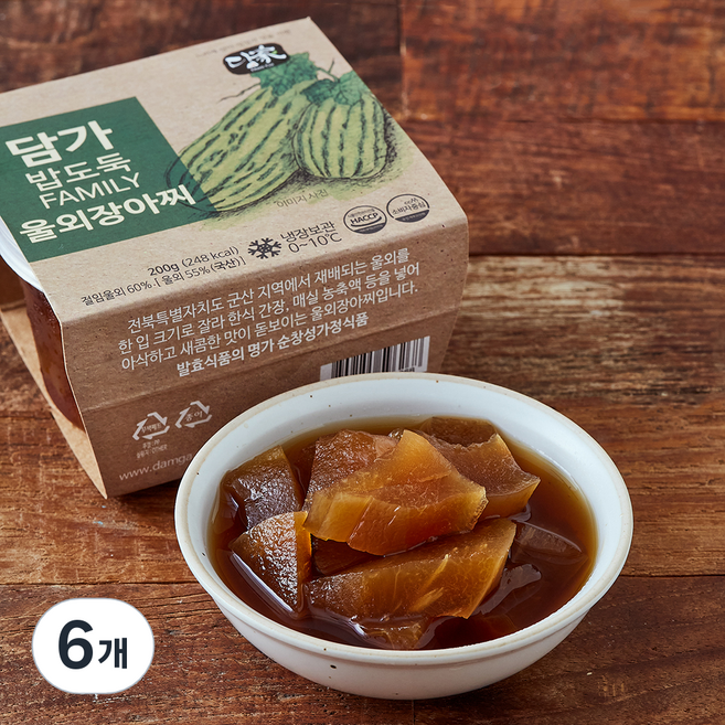담가 울외장아찌, 200g, 6개