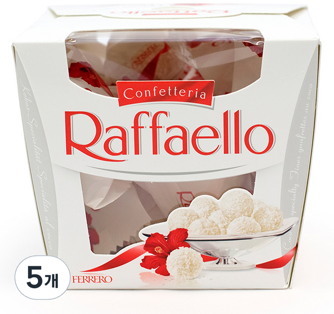 라파엘로 페레로 로쉐 라파엘로 화이트 코코넛 초콜릿, 5개, 150g