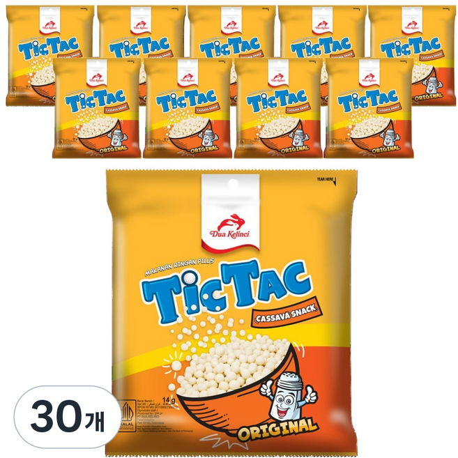 두아끌린찌 틱탁 과자 오리지널, 14g, 30개
