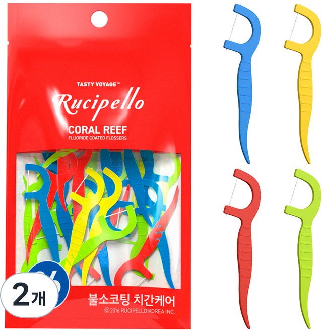 루치펠로 코랄리프 불소코팅 치간케어 450D, 71mm, 36개입, 2개