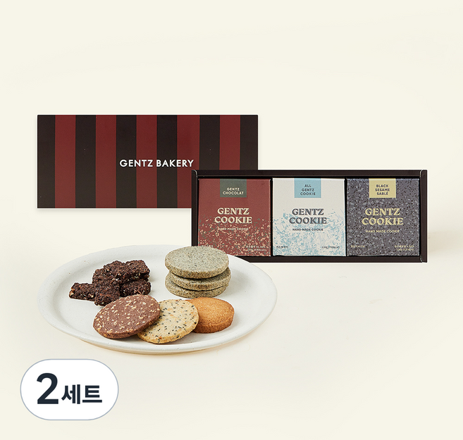 겐츠베이커리 클래식 통쿠키세트 1호 410g + 쇼핑백, 2세트