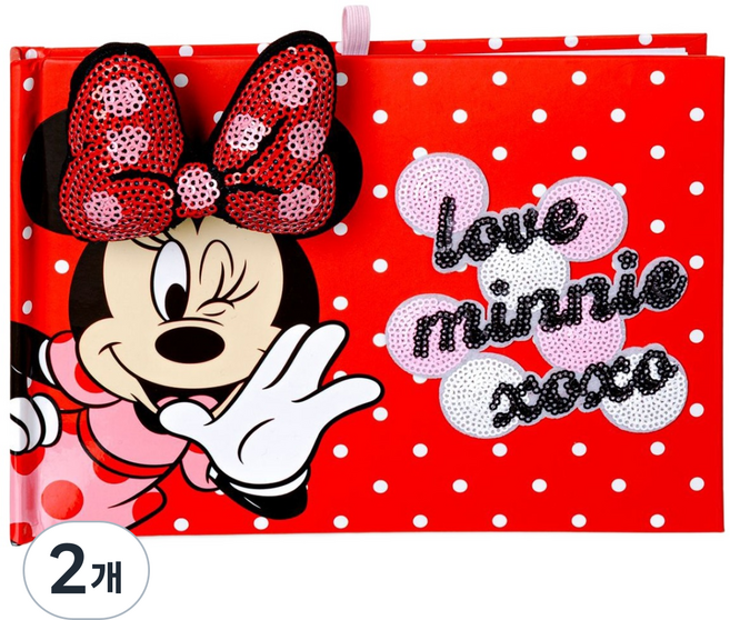 Disney STORE 米奇與好朋友們 米妮簽名書, 混合色, 2個