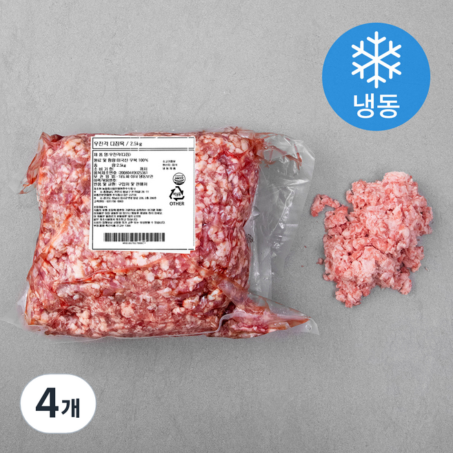 미트코리아 미국산 우전각 소 다짐육 (냉동), 2.5kg, 4개