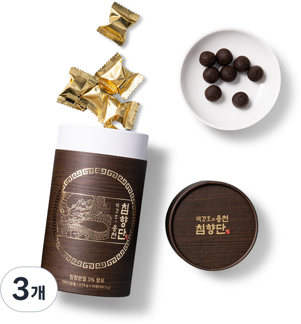 메이준뉴트리 박경호의 용천 침향단 50환+ 쇼핑백, 187.5g, 3개