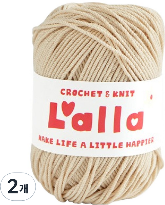 앵콜스 랄라 뜨개실, 02 에크루베이지, 2개