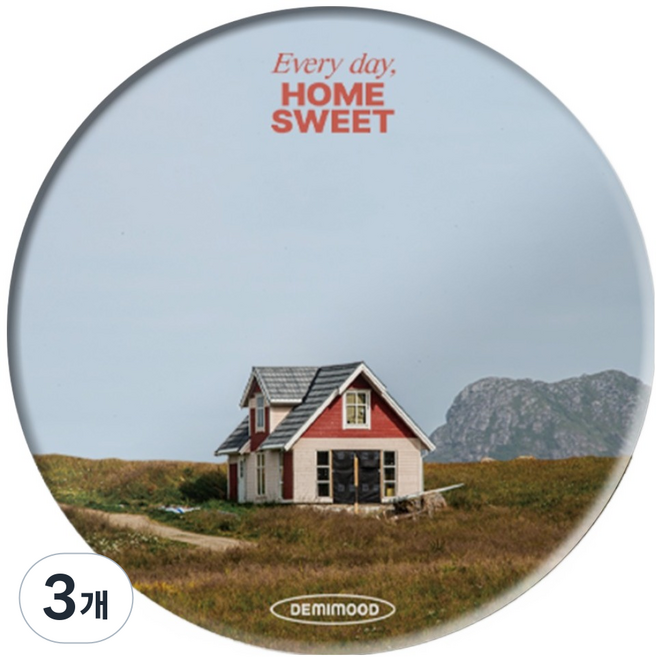 DEMIMOOD 下午茶時光照片食譜壓克力杯墊, Home Sweet, 3個