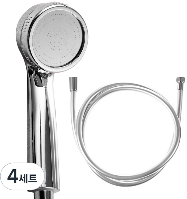 코멧 홈 파워수압 샤워기 + PVC샤워줄 2m, 4세트