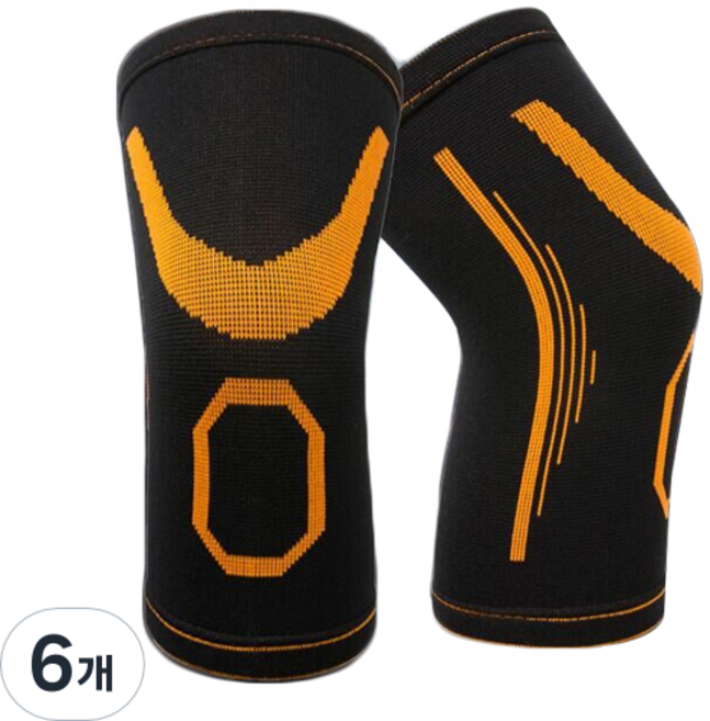 라이프플러스 탄력 무릎보호대 블랙 + 오렌지 7081, 6개