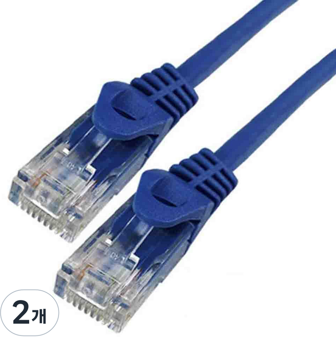 라인업시스템 UTP CAT.6 다이렉트 랜 케이블, 블루, 2개, 10m