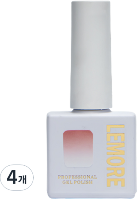 르모어 누디 시럽 젤네일, LG-N01 누디 코랄 핑크, 10ml, 4개