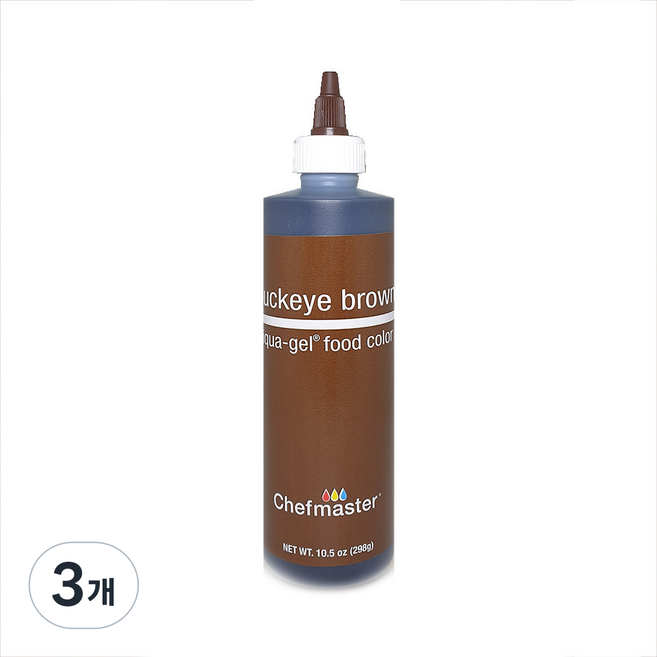 셰프마스터 리쿠아젤 식용색소 버크아이 브라운, 298g, 3개