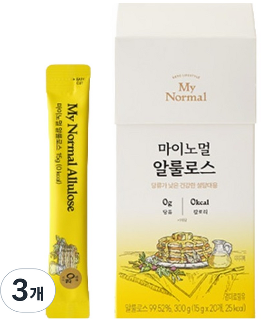 마이노멀 저당 저칼로리 Zero 알룰로스 스틱 20p, 300g, 3개