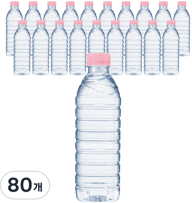 CRYSTAL 무라벨 생수, 500ml, 80개