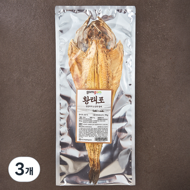 곰곰 황태포, 3개, 70g