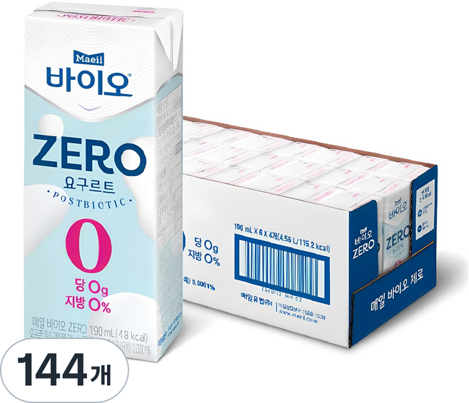 매일바이오 ZERO 요구르트, 190ml, 144개