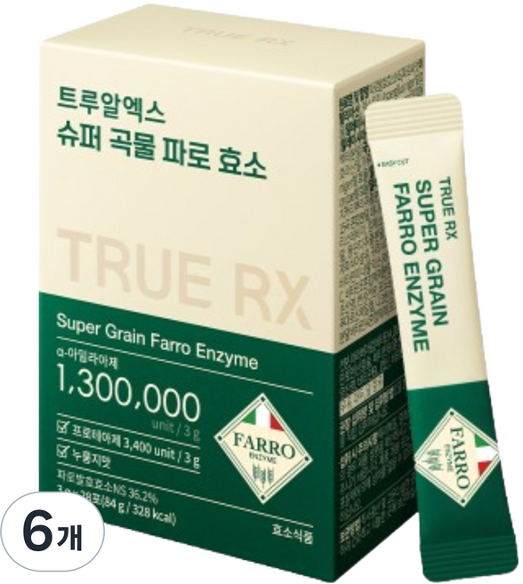 트루알엑스 슈퍼곡물 파로효소 28p, 6개, 84g