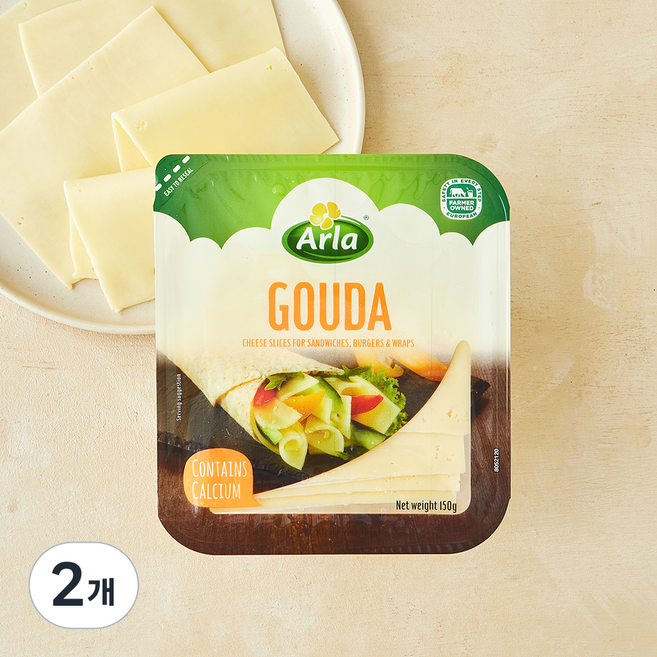 Arla 고다 슬라이스, 150g, 1개입, 2개