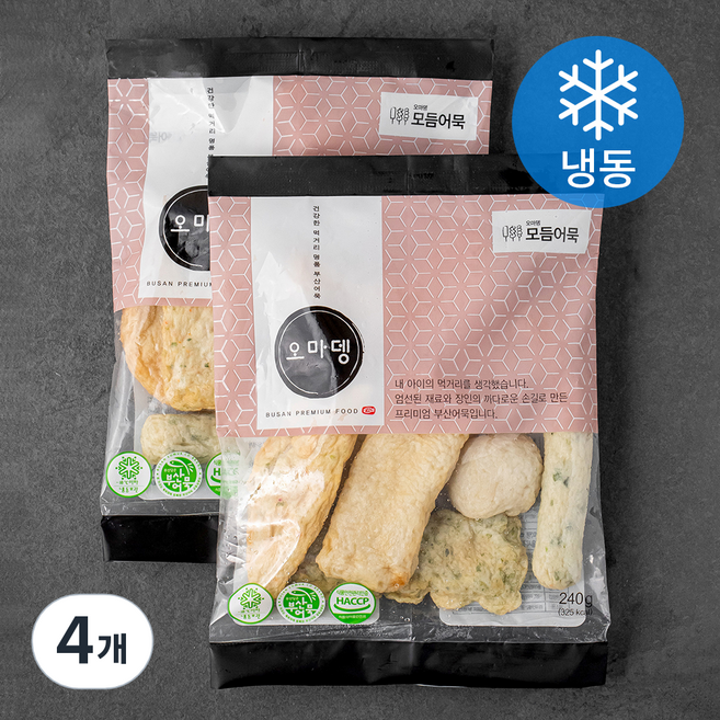 오마뎅 모듬어묵 (냉동), 240g, 4개
