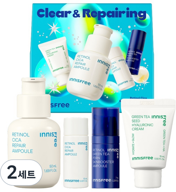 INNISFREE 假日A醇積雪草淡痕安瓶4件組, 2套