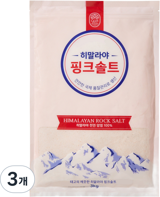 오르코 히말라야 핑크솔트, 3kg, 3개