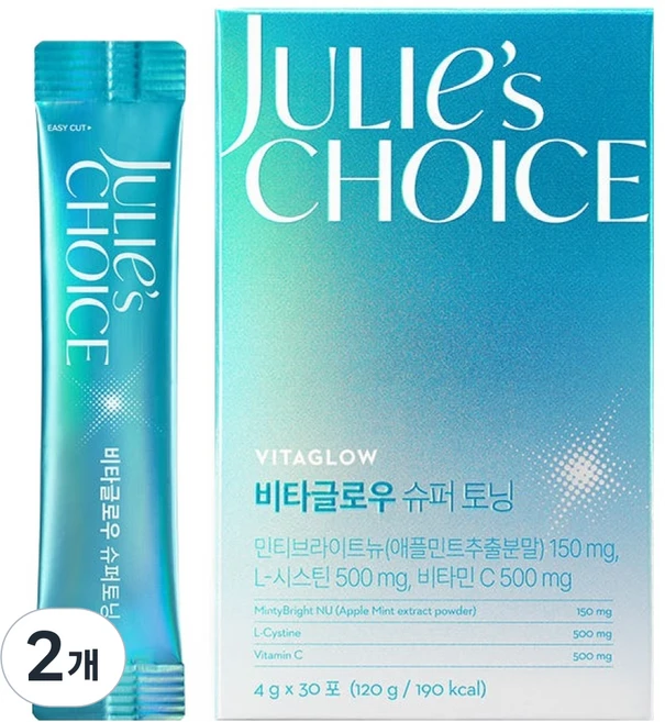줄리스초이스 비타글로우 슈퍼 토닝 30p, 30회분, 2개 - 쿠팡