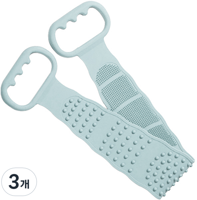 힐로 무통 실리콘 양면 마사지 때밀이, 민트, 1개입, 3개