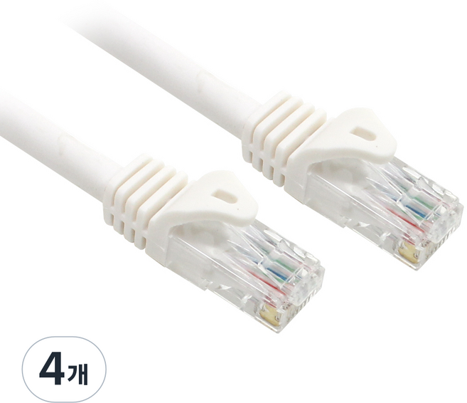 넥시 CAT6 UTP 랜선 랜케이블, 혼합색상, 4개, 20m