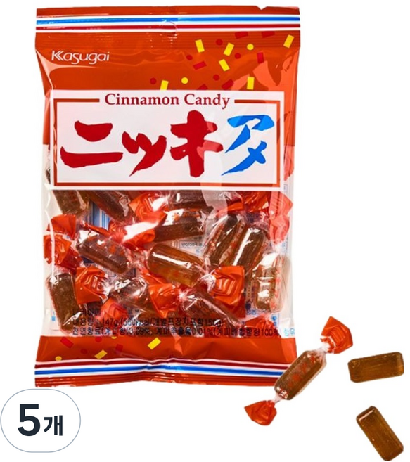카수가이 니키아메 계피 사탕, 147g, 5개