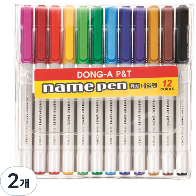 동아연필 네임펜세트, 12색, 24개