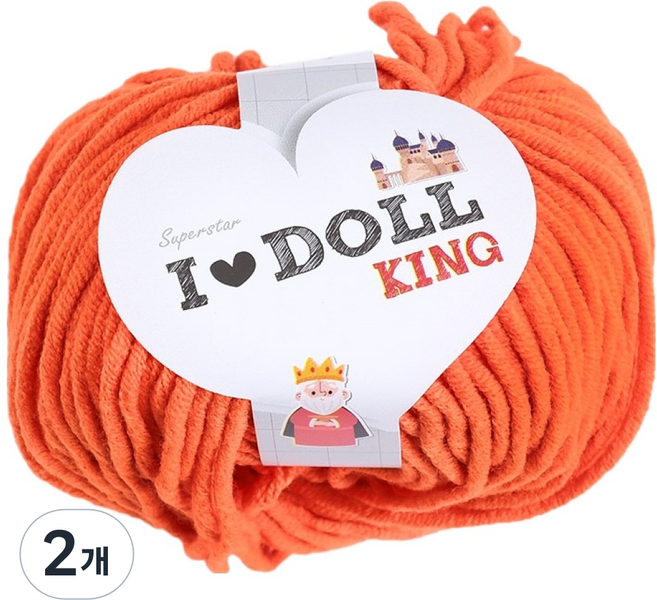 니뜨 아이돌킹 실 45g, 36 진오렌지, 2개