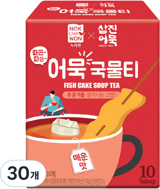 녹차원 따끈따끈 어묵국물티 매운맛, 4g, 10개입, 3개