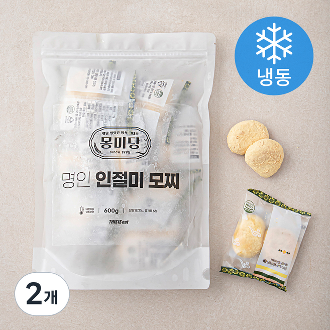 몽미당 명인 인절미 모찌 (냉동), 600g, 1개입, 2개