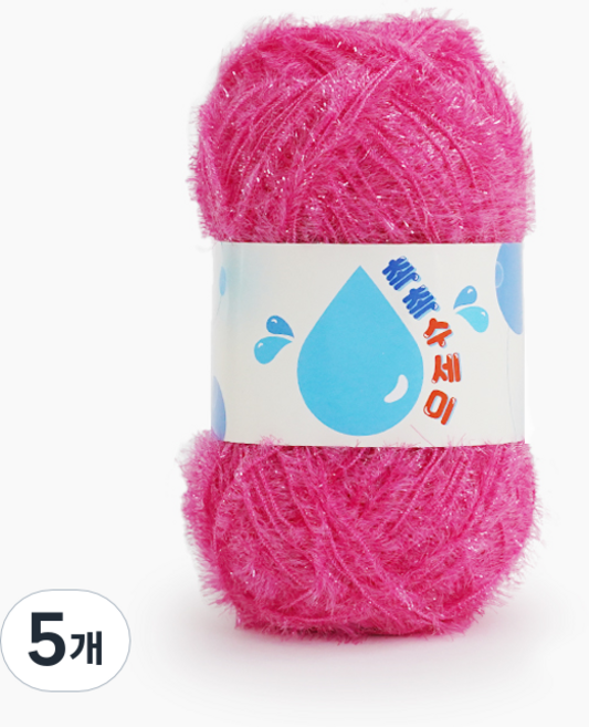 쎄비 촉촉 수세미실, 핑크, 5개