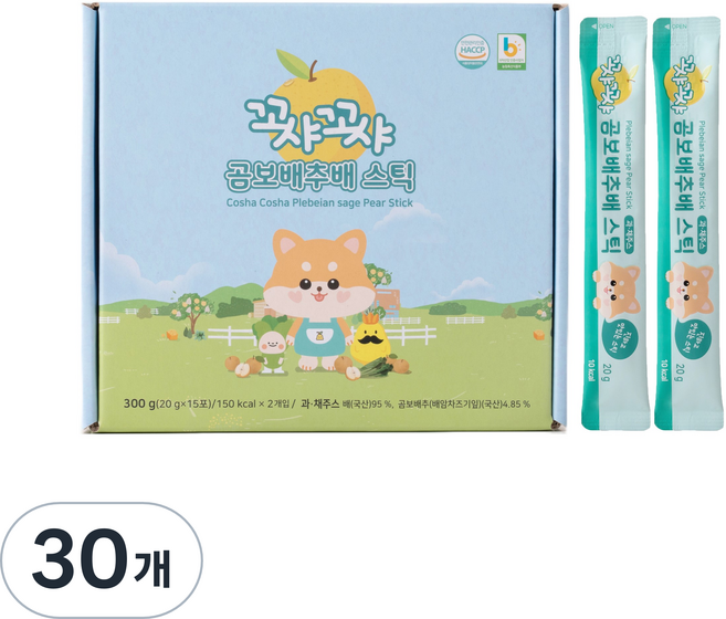 꼬샤꼬샤 곰보배추배 스틱, 20g, 450개