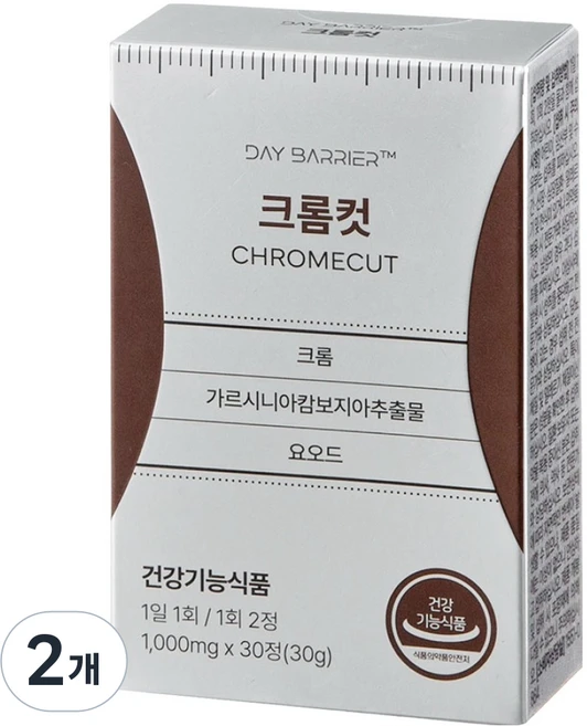 데이배리어 크롬컷 가르시니아캄보지아, 2개, 30정 - 쿠팡