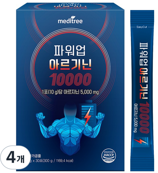 메디트리 파워업 아르기닌 10000 30p, 300g, 4개
