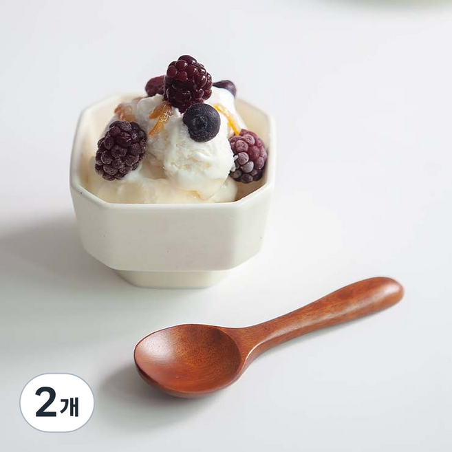 니코트 우드 디저트스푼 S, 2개