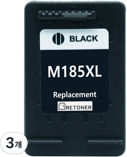 그래토너 삼성 프린터 호환잉크 카트리지 INK-M185XL, 검정, 3개