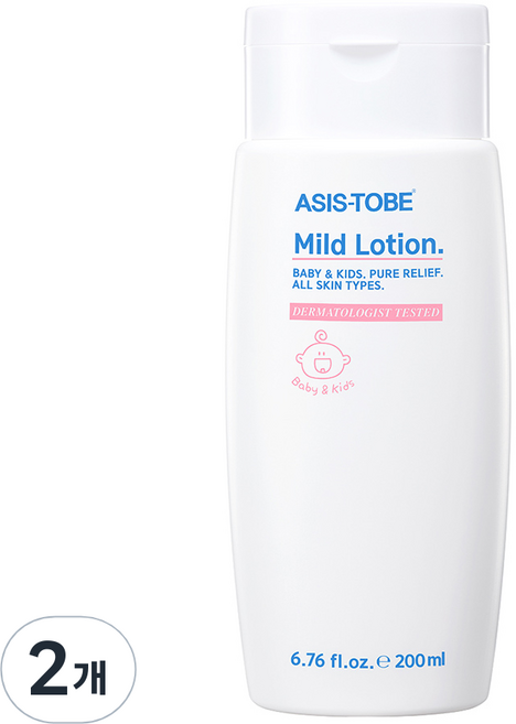 애즈이즈투비 베이비 앤 키즈 수분진정 마일드 로션, 200ml, 2개