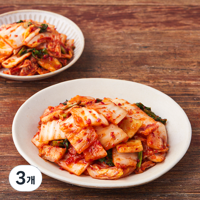 콕집어콕 콕 무맛김치, 1kg, 3개