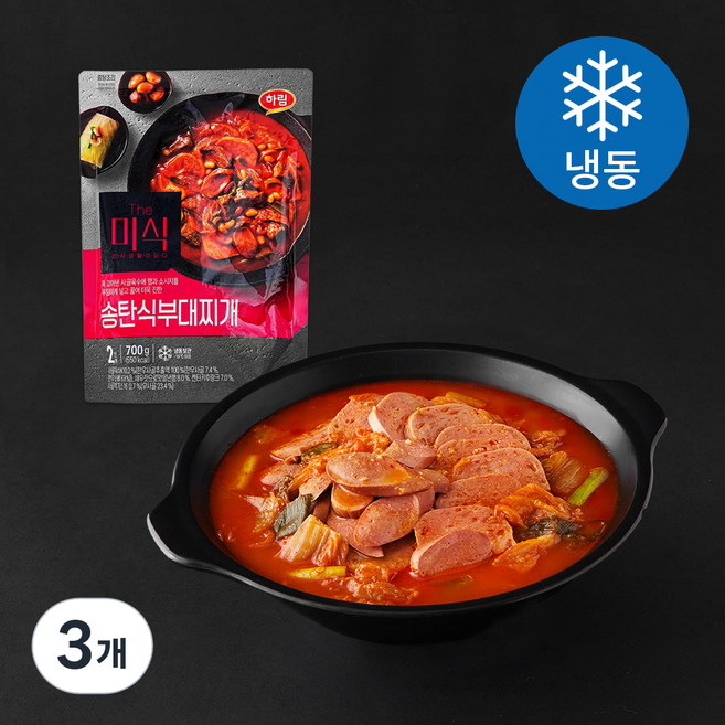 더미식 송탄식 부대찌개 2인분 (냉동), 700g, 3개