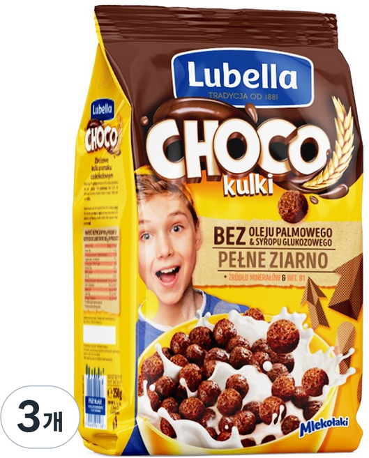 루베라 초코볼 시리얼, 3개, 250g