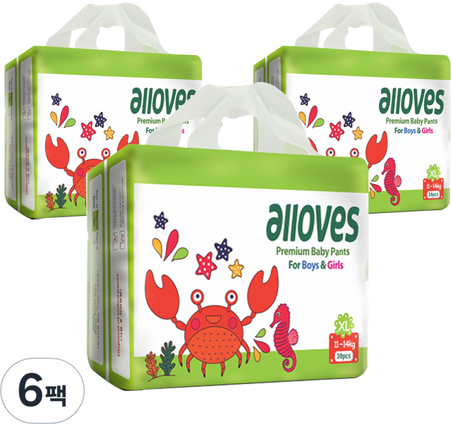 올러브 프리미엄 팬티형 기저귀 남녀공용, 특대형(XL), 228매