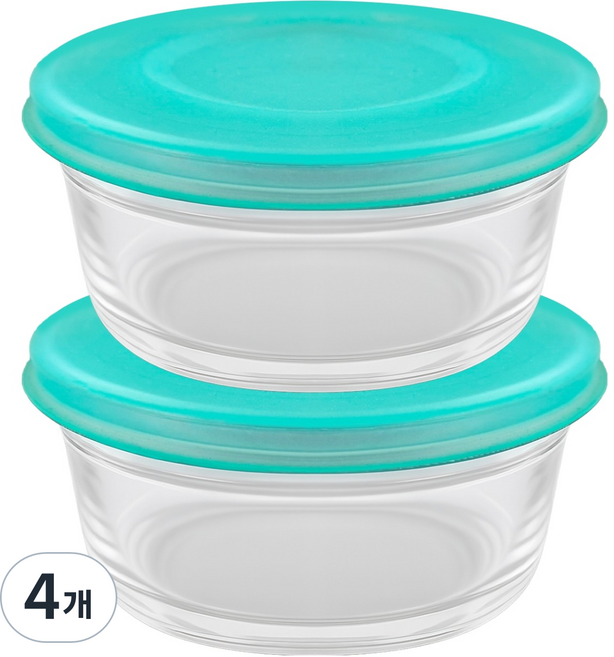 발룬피니 원터치 크리스탈 반찬통, 4개, 500ml