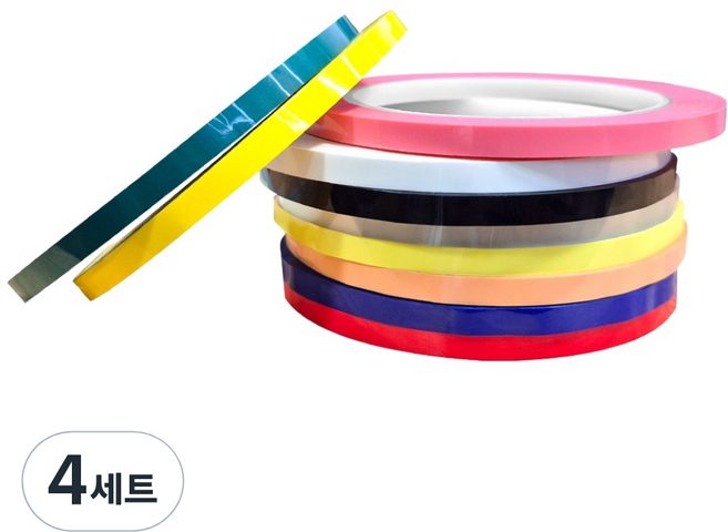 월드크린 바닥 라인 테이프 10종 세트 6mm x 66m, 4세트