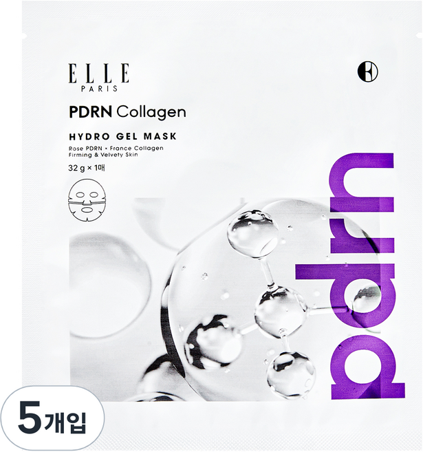ELLE PARIS PDRN 콜라겐 하이드로겔 마스크 [탄력 개선 임상], 1개입, 5개