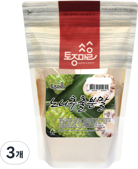 토종마을 노니추출분말, 3개, 300g