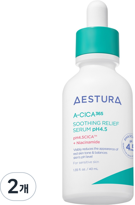 에스트라 에이시카 365 흔적 진정 세럼 pH4.5, 40ml, 2개